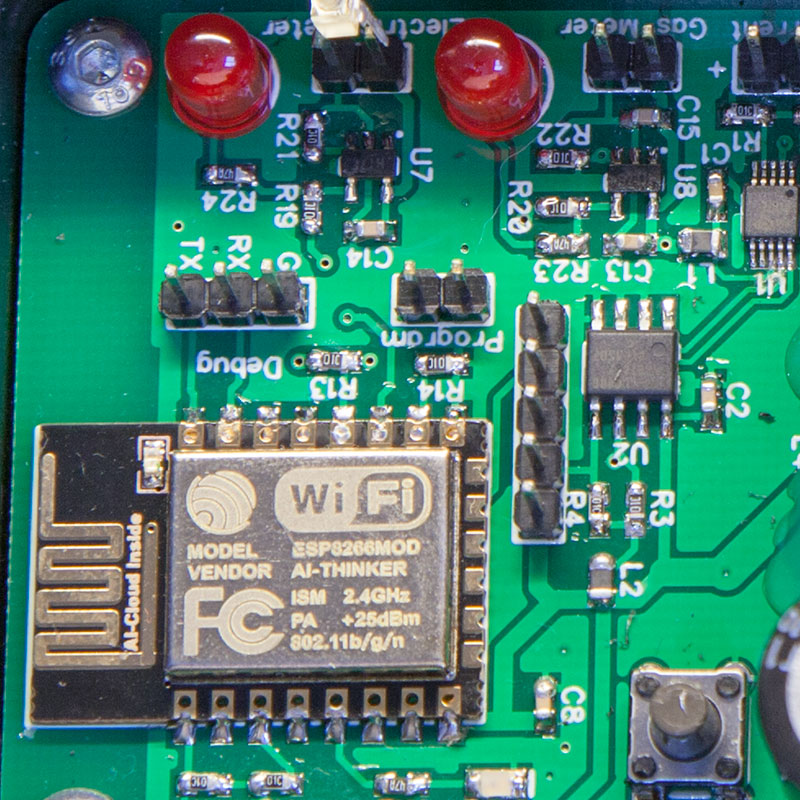 Photo of Close up shot of the wifi module and circuit