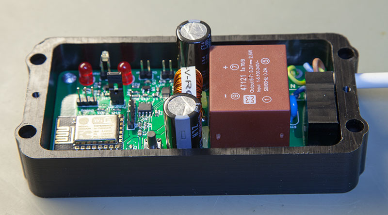 Photo of PCB in case