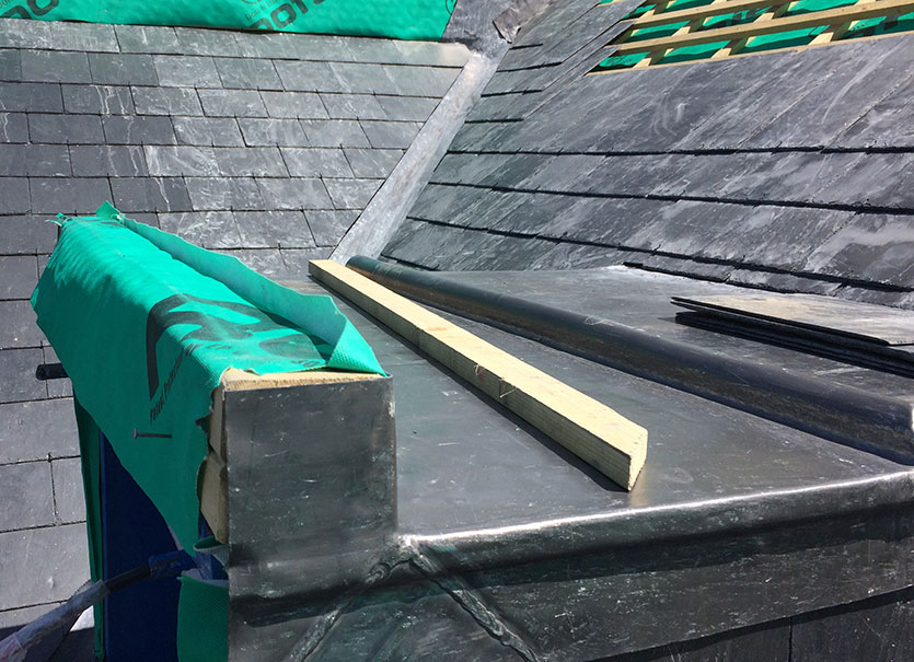 Lead installed on dormer roof