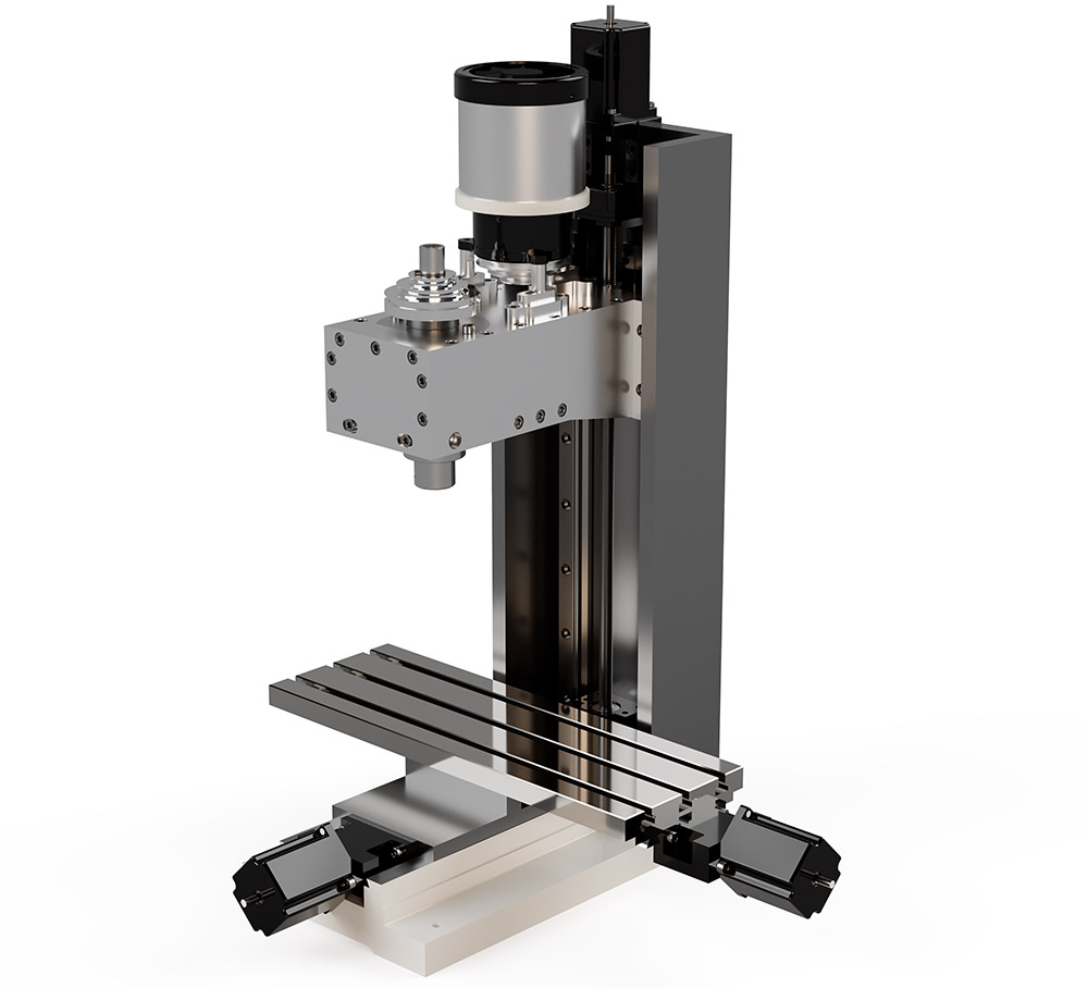 3d milling machine render