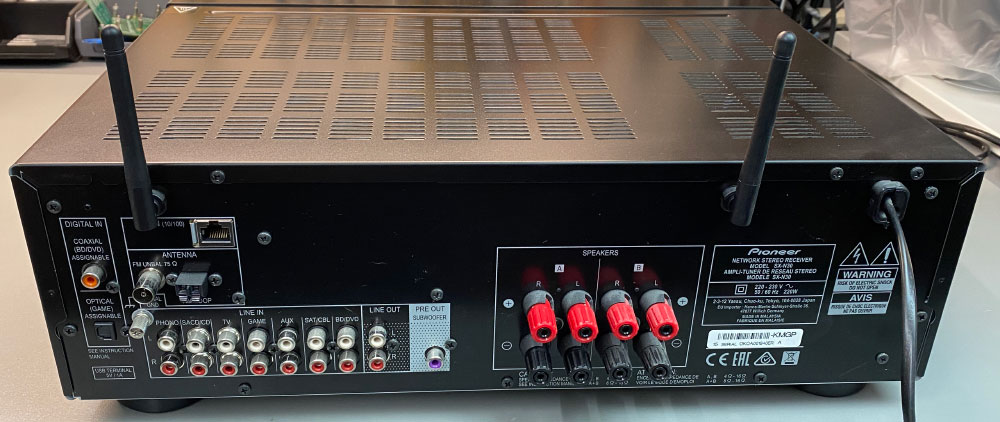 Pioneer SX-N30 Rear Panel