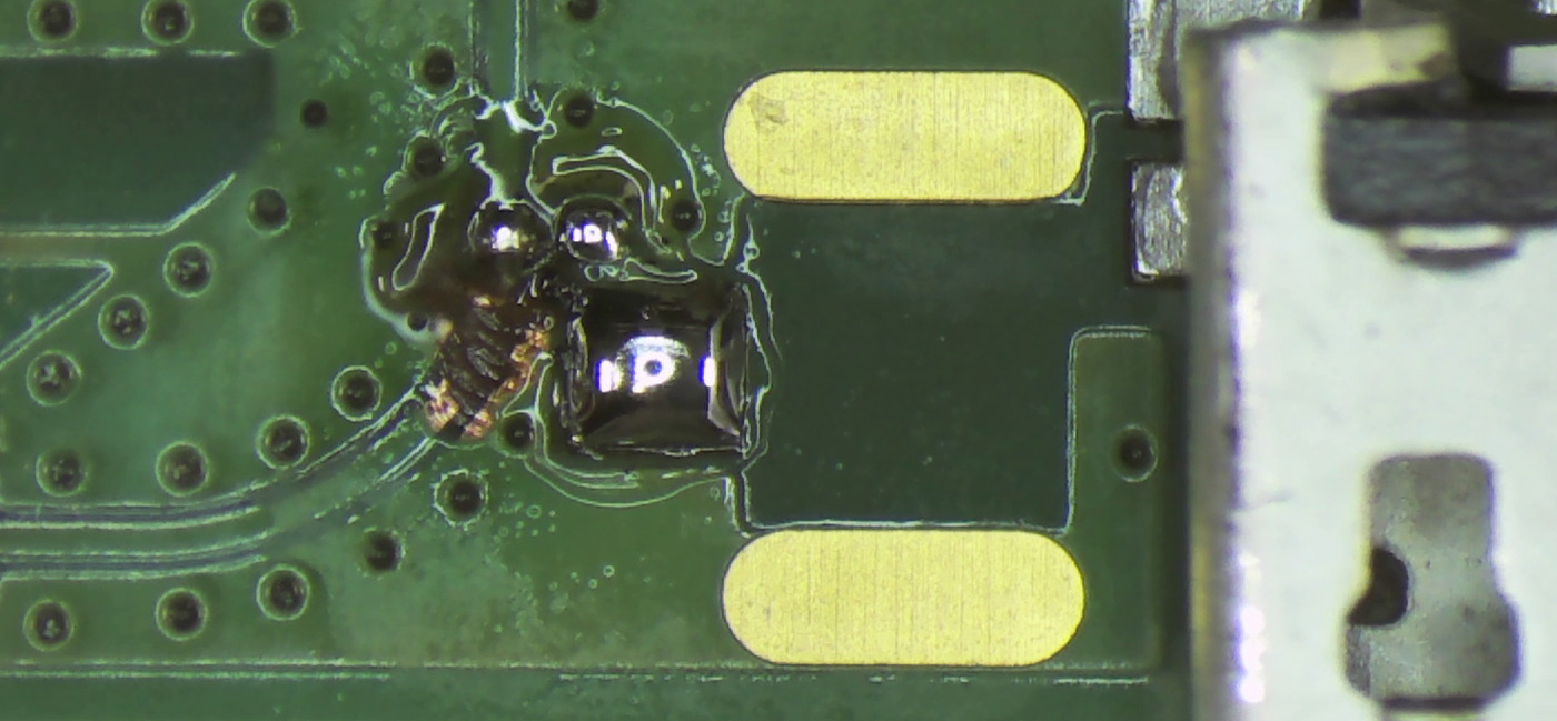 Applying solder to the pads