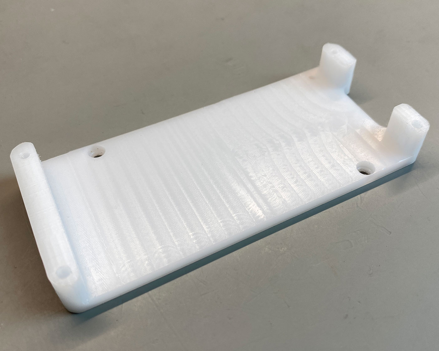 The display and battery mount.