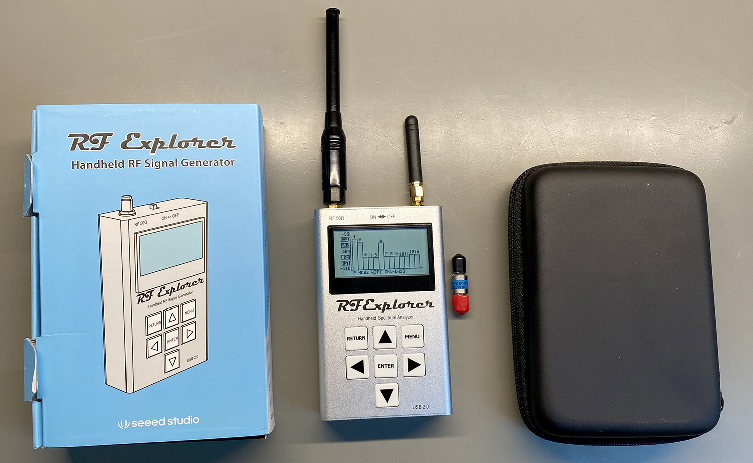 rf explorer with box and acccessories 