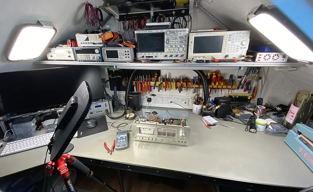 Elgato Key lights in the workshop