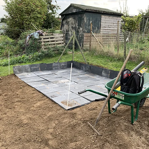 First polytunnel base