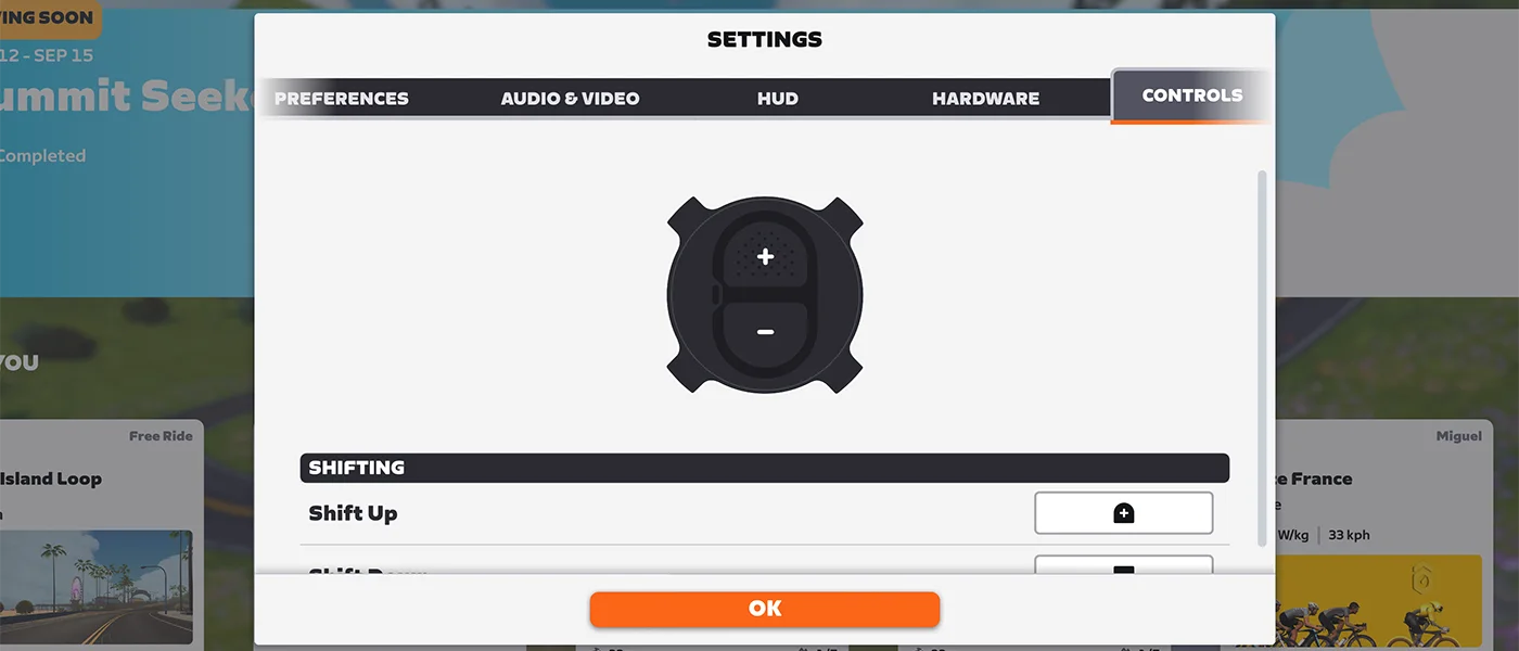 Settings Controller Tab