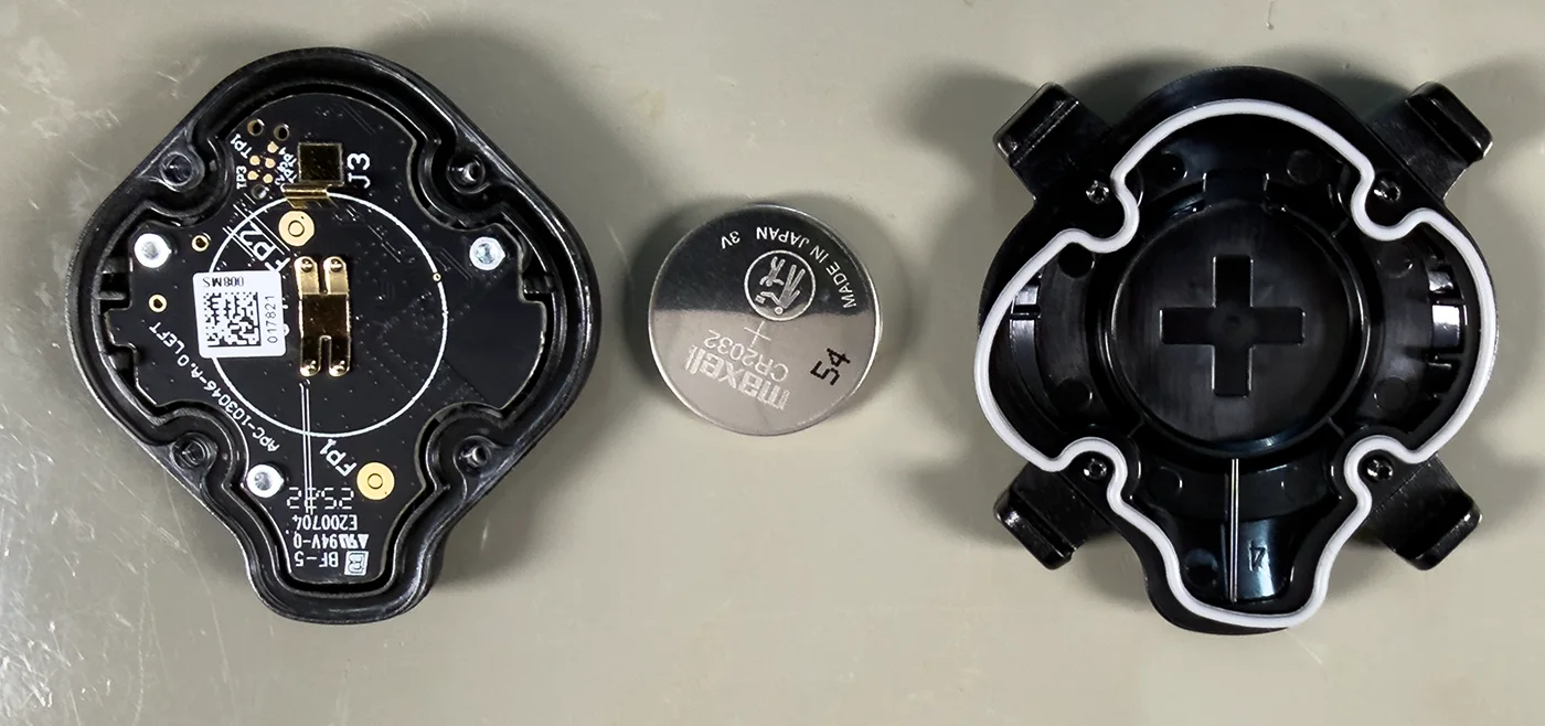 Battery cover removed