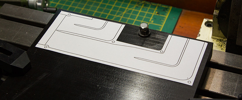 Setting up the material ready to be milled