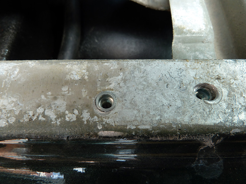 Installed Rivnut on rear end