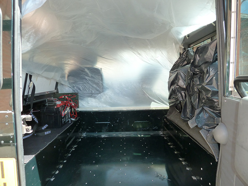 Ready to spray over the new bolts and scratches on the floor