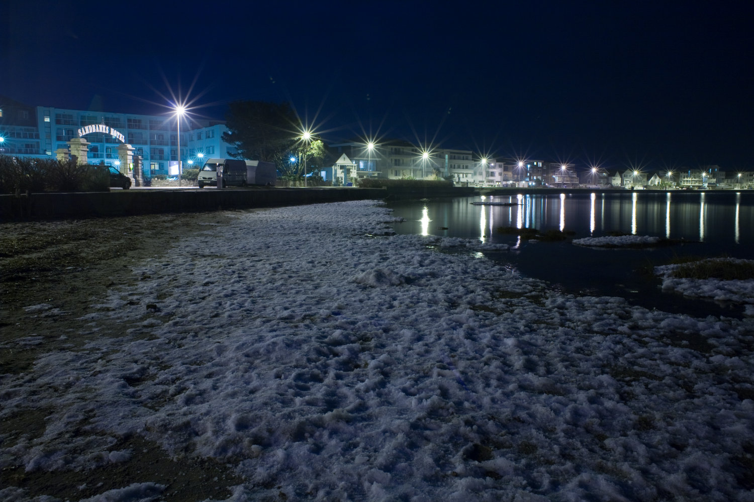 Photo of Frozen Sandbanks in Poole Harbour
