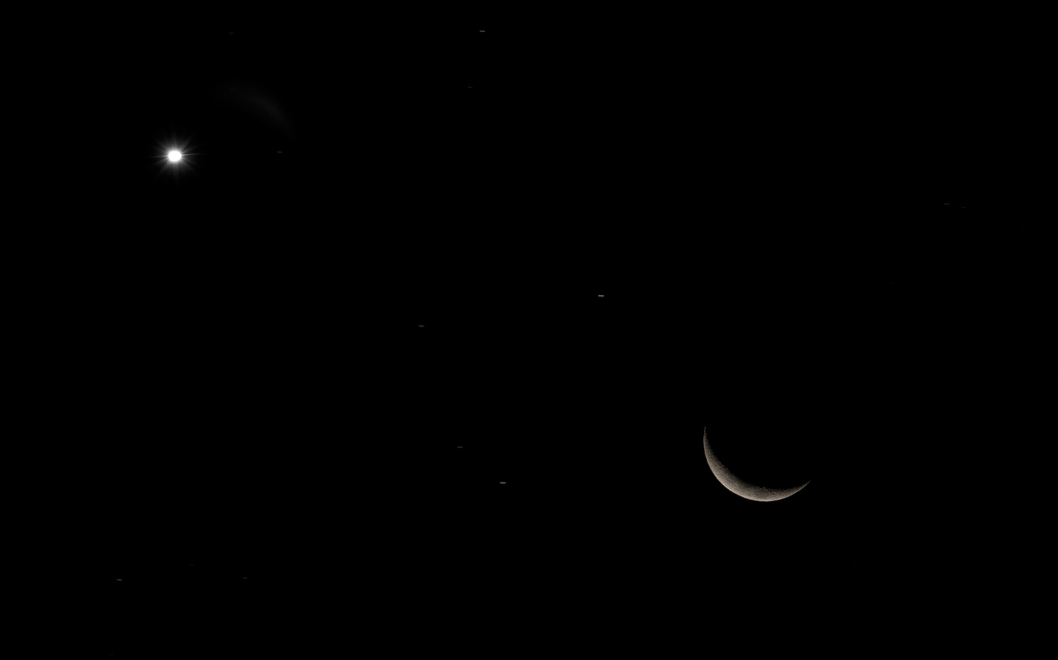 Photo of Venus and Moon