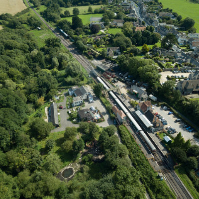 Train at Corfe Castle Station #175