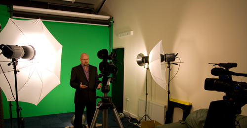 Recording the first test footage