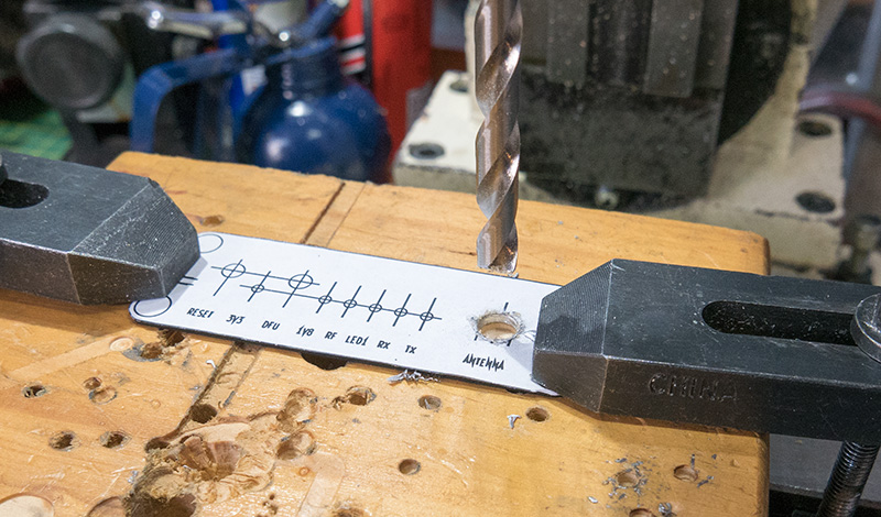 Click to view large image of Front panel ready for drilling