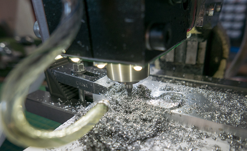 Click to view larger image of Milling the 10mm material