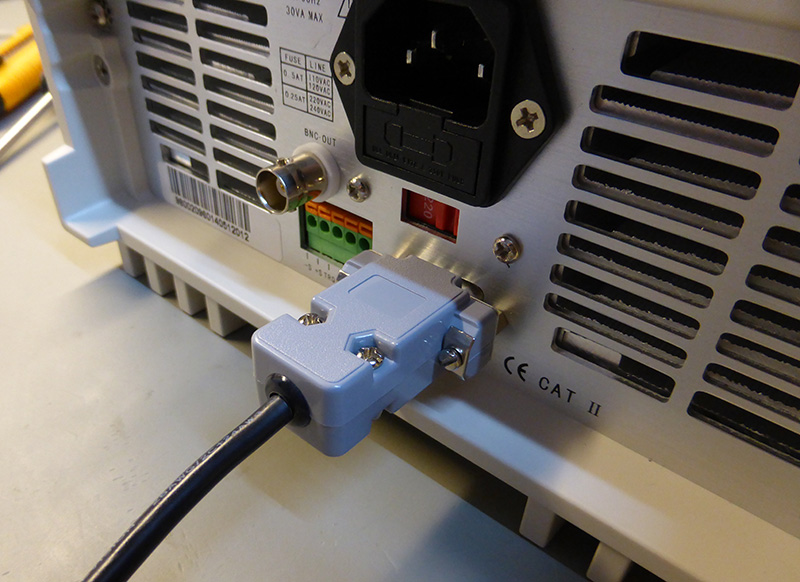 Click to view large image of Fitted to the back of the DC Load