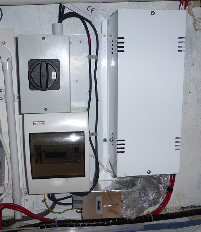 Click to view large image of DC filter installed