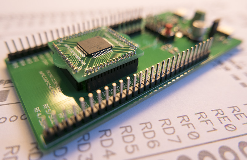 Click to view large image of Side view of the board