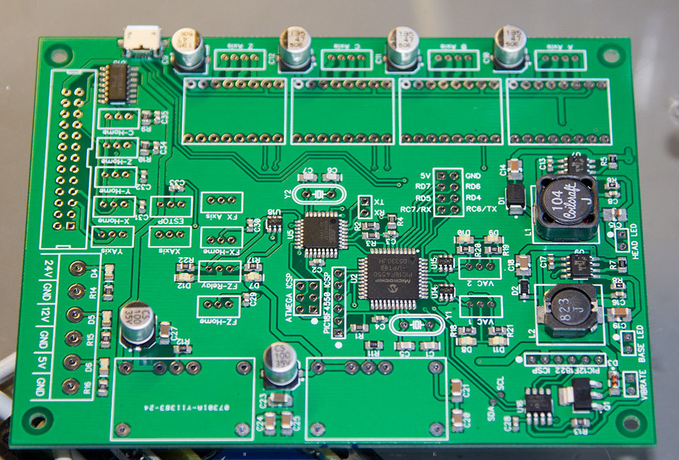 Click to view large image of SMT components ready to be cooked