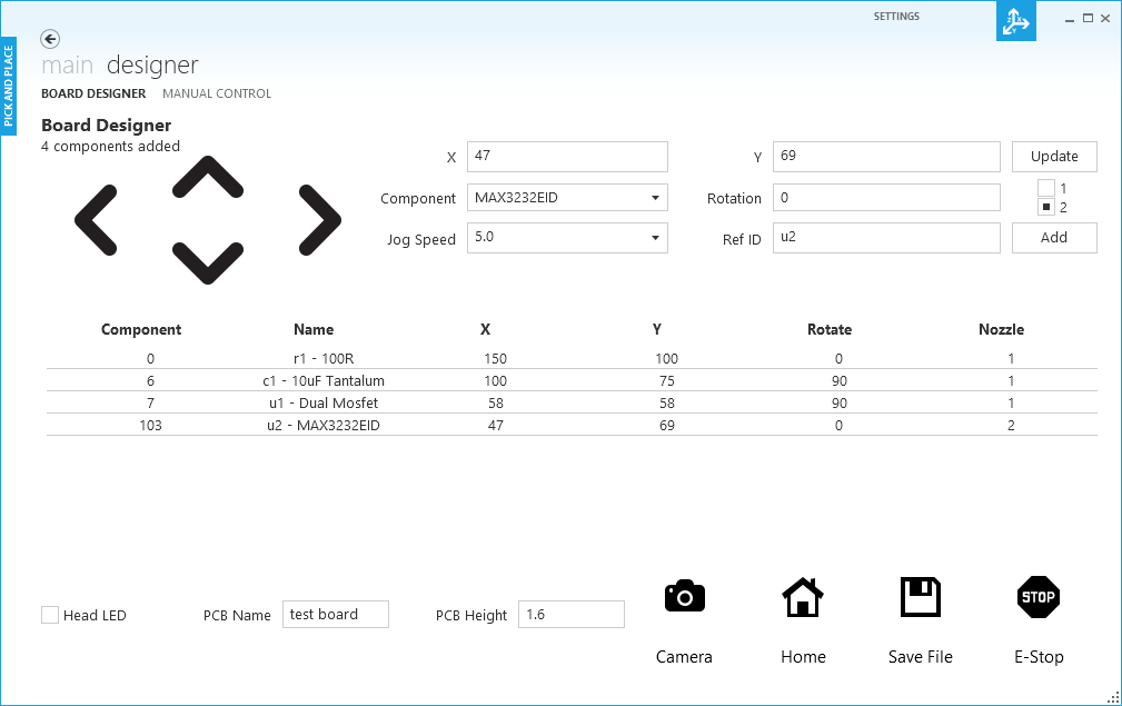 Click to view larger image of Board Designer Screen