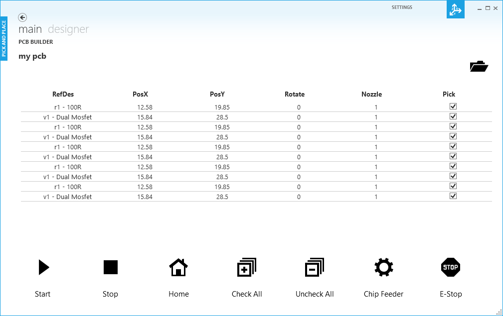 Click to view larger image of PCB Builder Screen