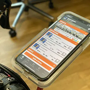 Phone cradle with Garmin Quarter turn mount Photo