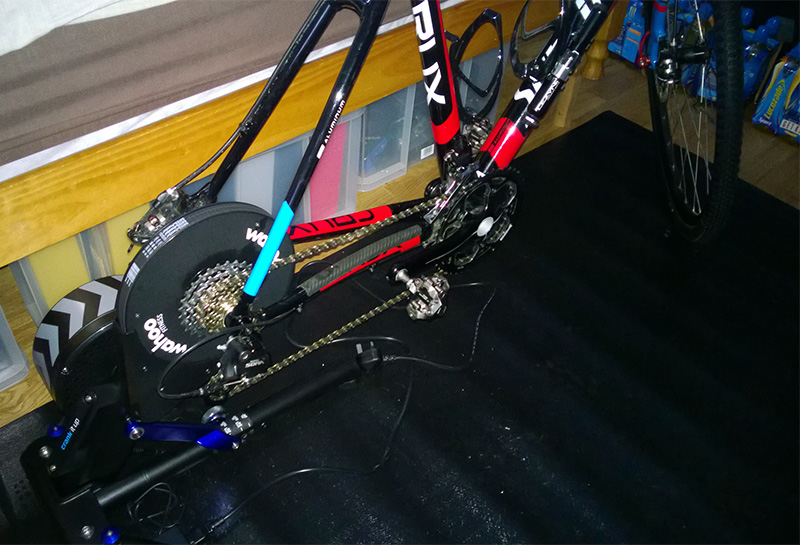 Click to view large image of Bike fitted to the Wahoo KICKR Power Trainer