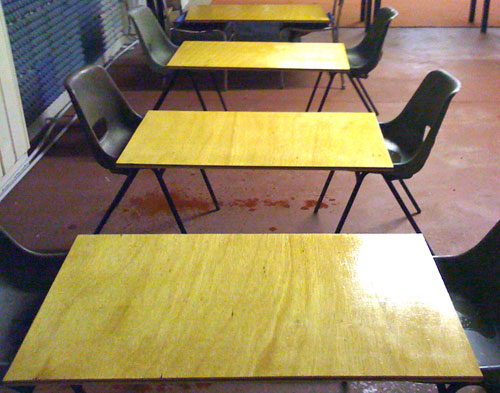 Solar panels being painted