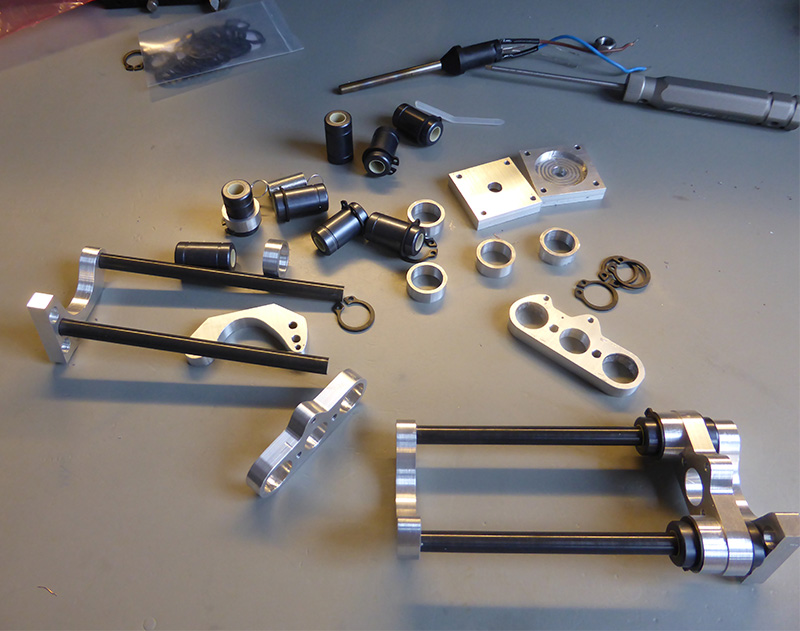 Click to view large image of Cut parts ready to be assembled
