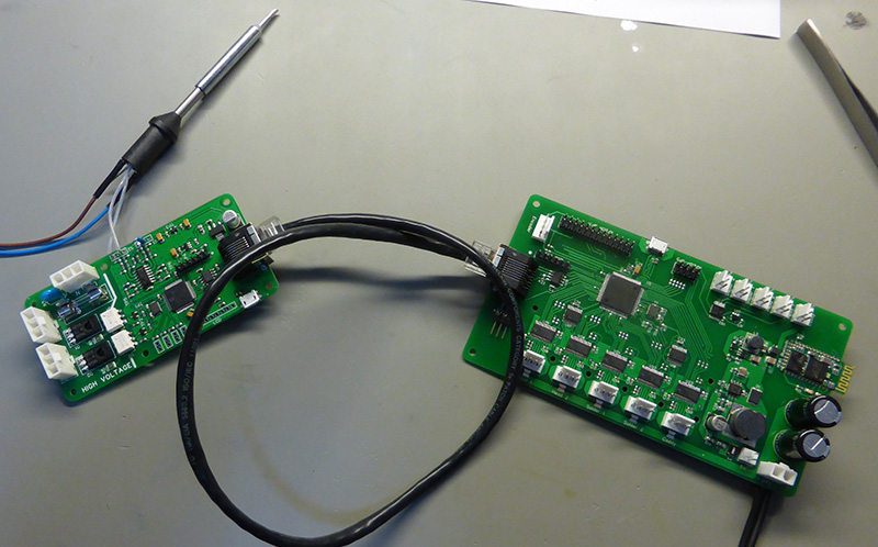 Click to view large image of Connected to main interface and controller board