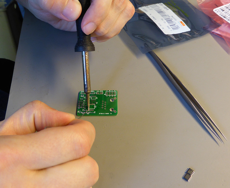 Click to view large image of Soldering the components